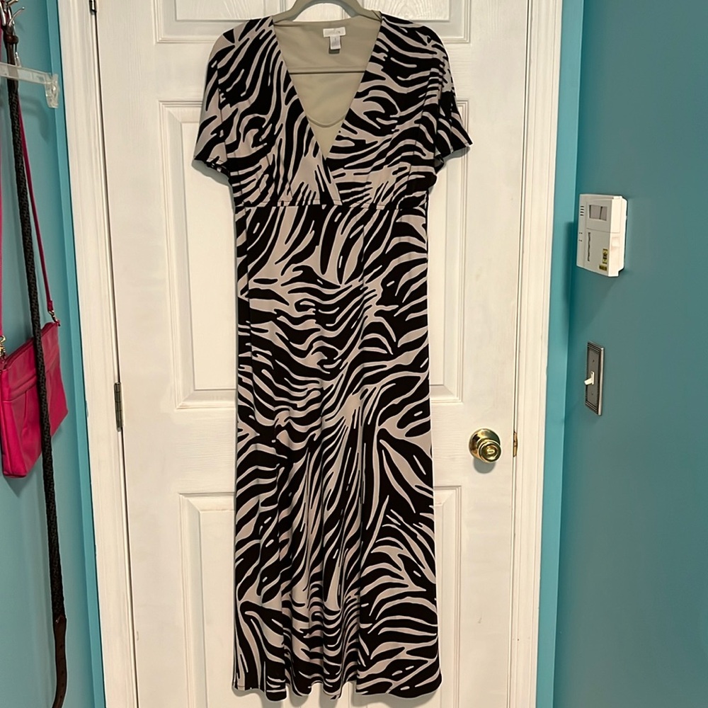 Chicos zebra print maxi dress